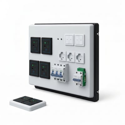 套装 边框与面板配件 — 16A 250V符合IEC标准,V0阻燃PC外壳